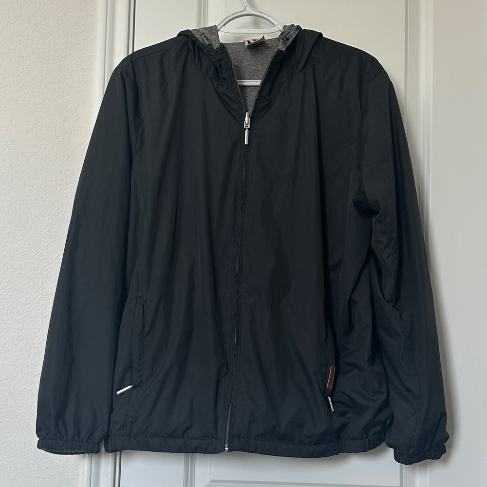 Black Voyager Outdoor Windbreaker Zipper Jacket